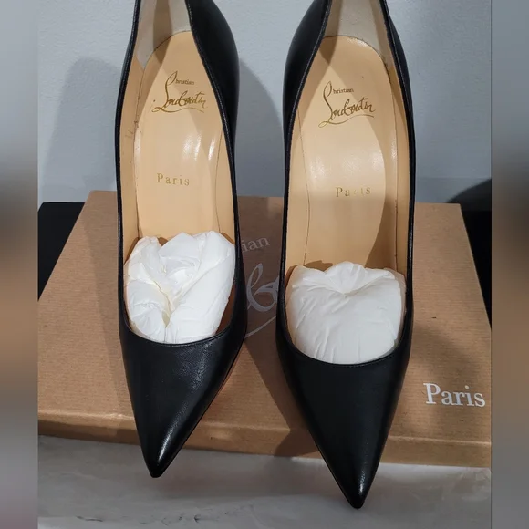 Authentic Christian Louboutin Iconic Black Kate Pumps 3.9" - Picture 2 of 13